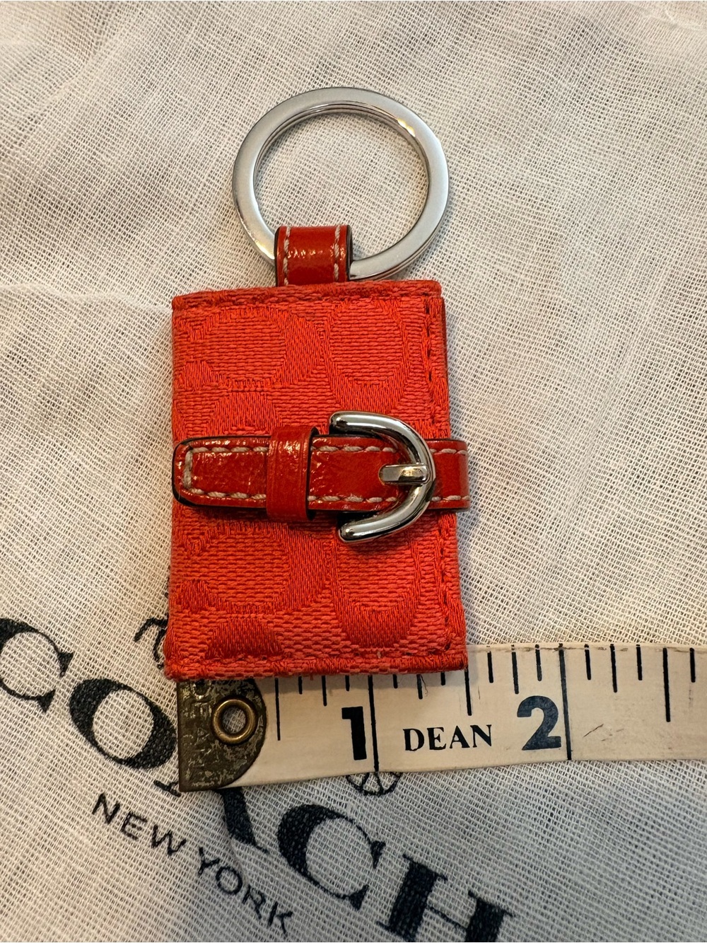 Coach Photo Book Y2K Red Signature Picture Frame Bag Charm Keychain - Picture 11 of 12